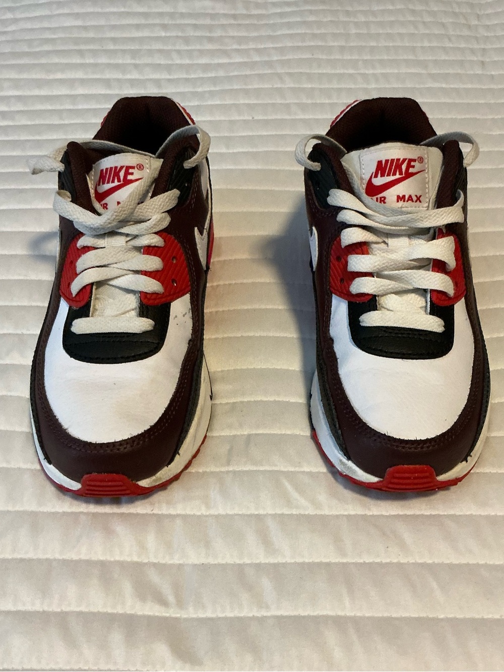 Nike Kids' Air Max Sneakers in White and Red